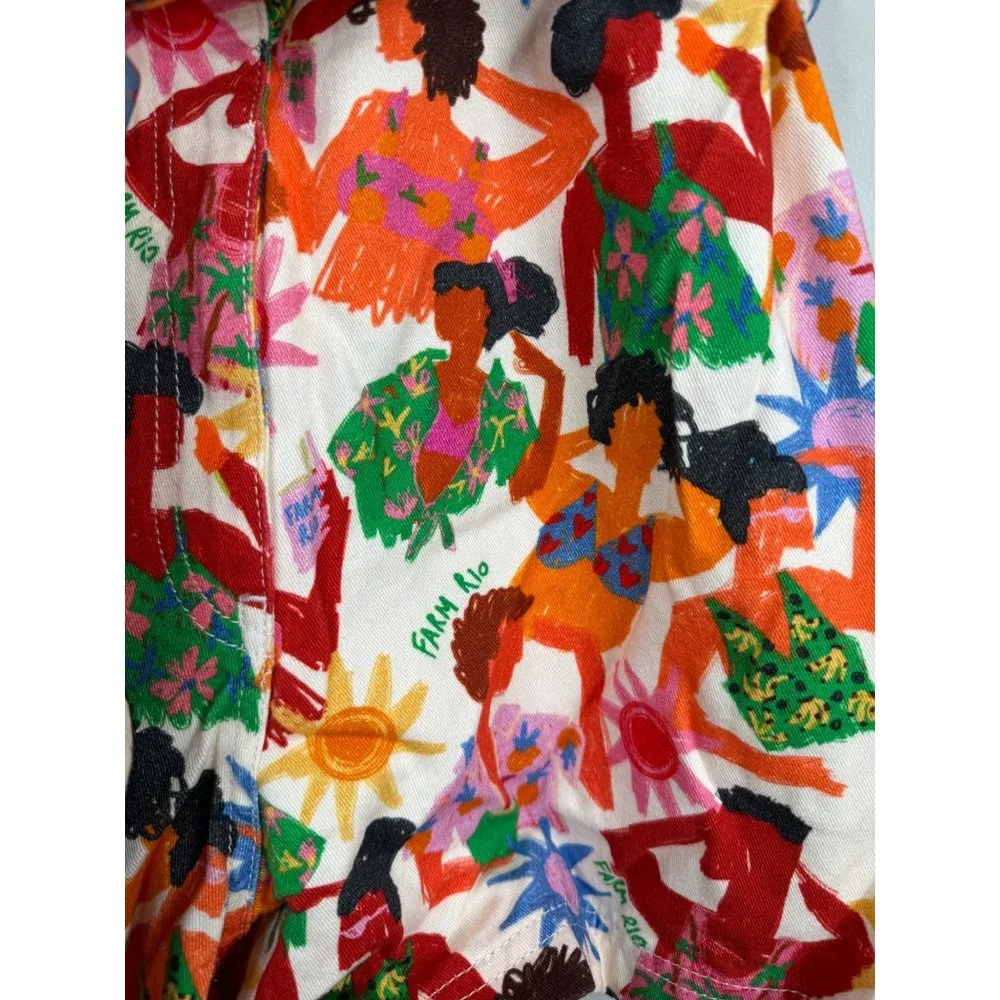 Anthropologie Farm Rio NWT Bikini Lady Shorts Paperbag Tropical Size M NWT - Picture 7 of 8